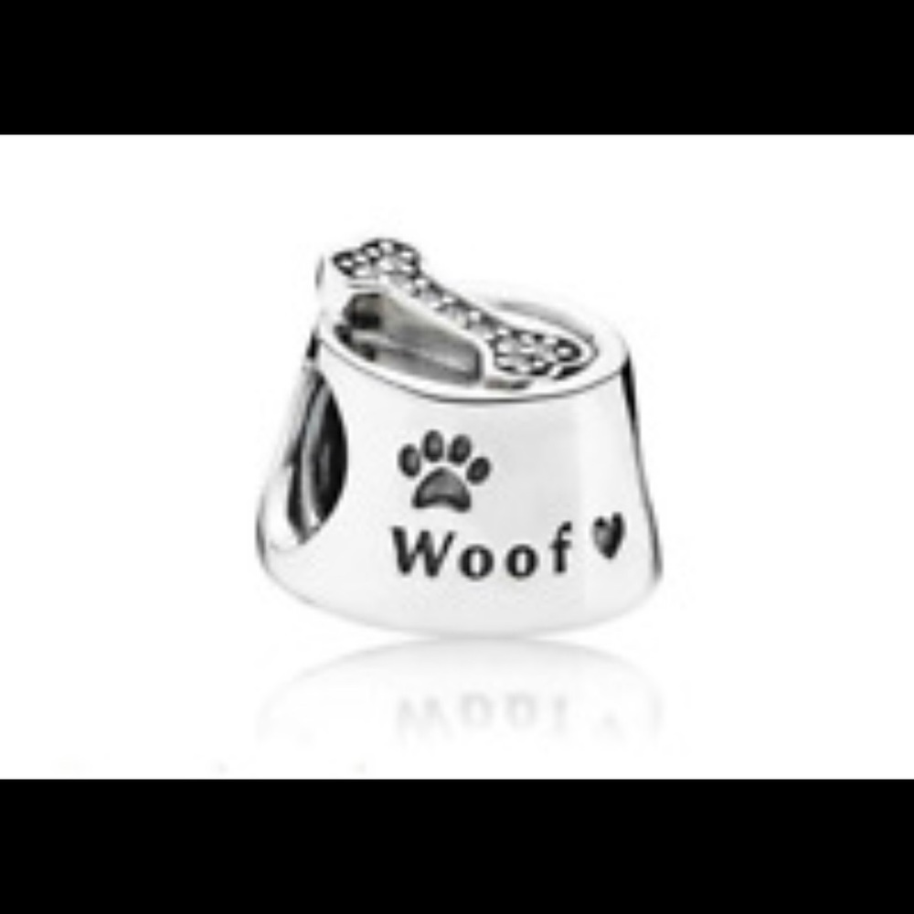 Pandora “woof” Dog Bowl Charm